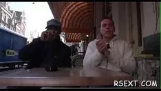 Play Hawt floozy with moderate tits climbs a severely gumshoe and sways it
