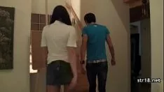再生 熱い角のある二穴の思春期のふしだらな女