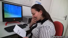 Redare Fat fund office fatty seduce clientul în sex