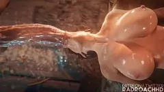 Afspelen Tribal Futa Lara Croft wordt bedekt met sperma in expliciete animatie