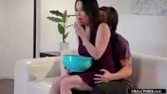 Play Mature MILF Rayveness Gives Handjob and Blowjob to Stepson